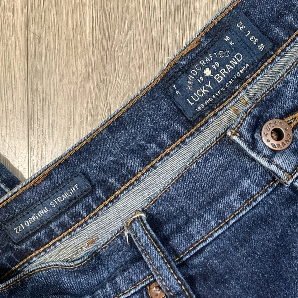 Lucky‎ Brand 221 Original Straight Medium Wash Jeans size 33